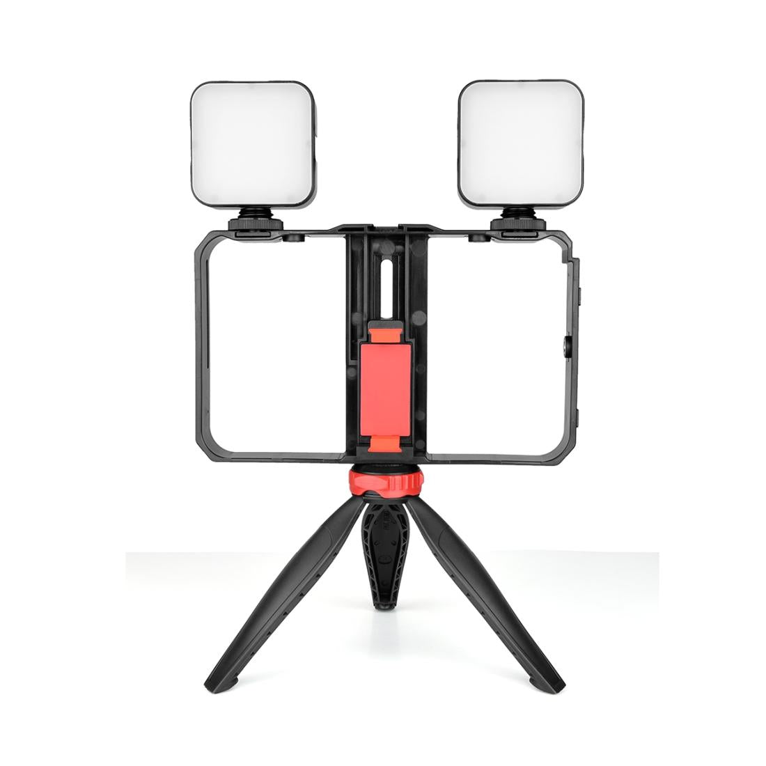 NNEIDS Vlogging Live Broadcast Led Selfie Light Video Rig With Smartphone Handle And Tripod