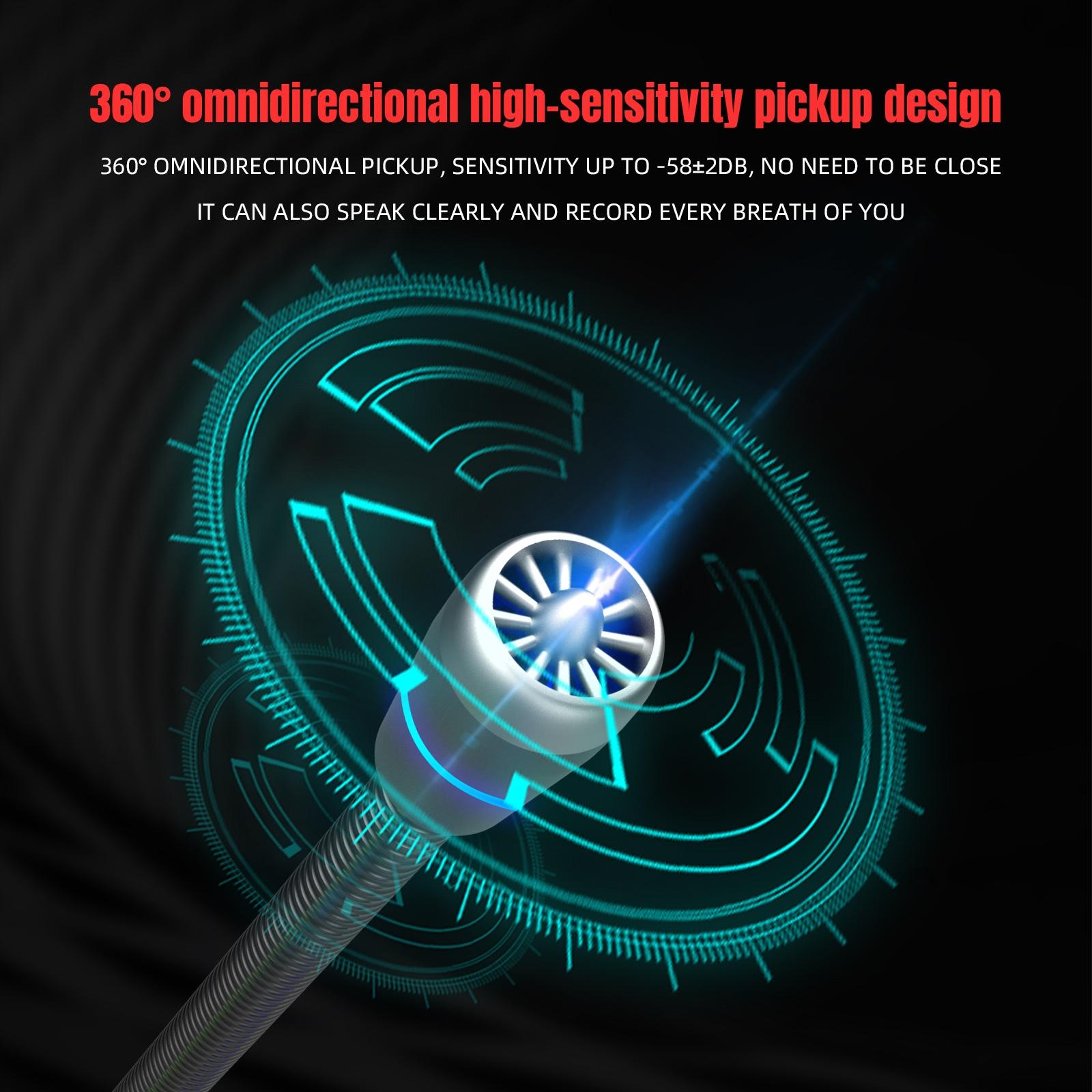 NNEIDS High-Quality Usb Noise-Cancelling Microphone - Black