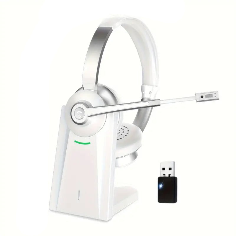 NNETM Wireless Headset with Mic and Charging Dock