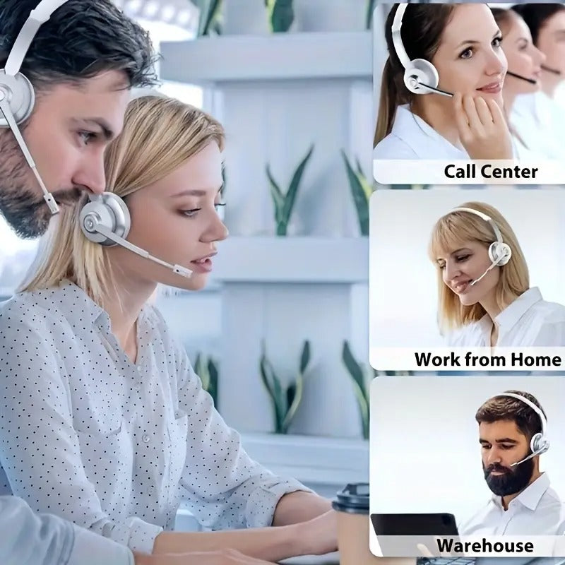 NNETM Wireless Headset with Mic and Charging Dock